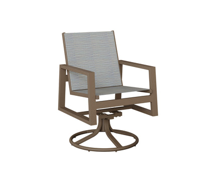 Vida Padded Sling Swivel Rocker Dining Chair