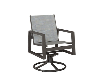 Vida Padded Sling Swivel Rocker Dining Chair