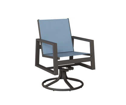 Vida Padded Sling Swivel Rocker Dining Chair