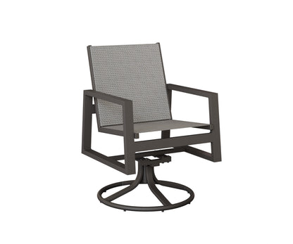 Vida Padded Sling Swivel Rocker Dining Chair