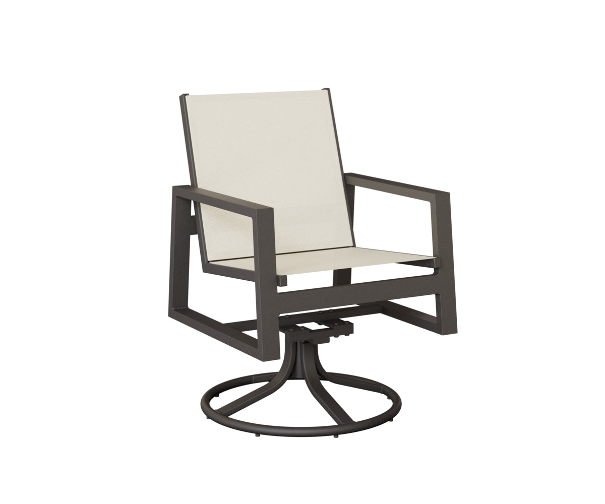 Vida Padded Sling Swivel Rocker Dining Chair