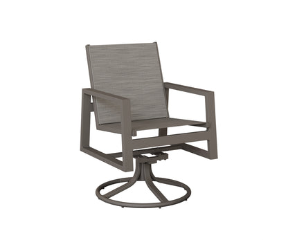 Vida Padded Sling Swivel Rocker Dining Chair