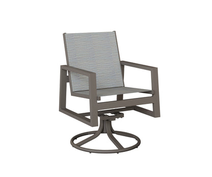 Vida Padded Sling Swivel Rocker Dining Chair