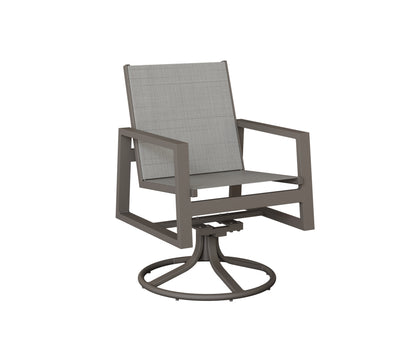 Vida Padded Sling Swivel Rocker Dining Chair