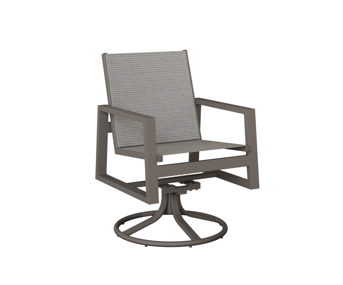 Vida Padded Sling Swivel Rocker Dining Chair