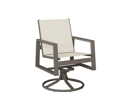 Vida Padded Sling Swivel Rocker Dining Chair