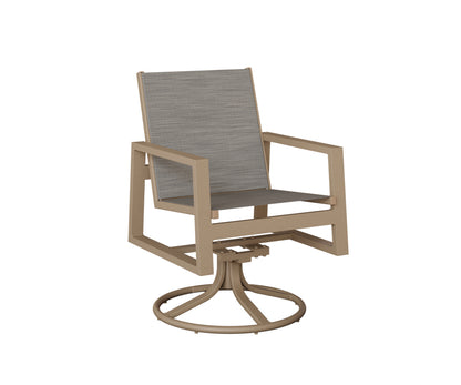 Vida Padded Sling Swivel Rocker Dining Chair