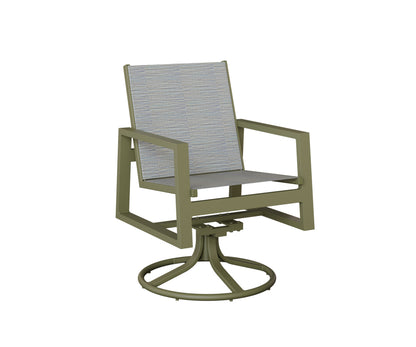 Vida Padded Sling Swivel Rocker Dining Chair