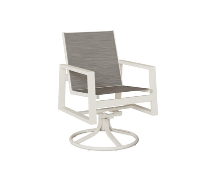 Vida Padded Sling Swivel Rocker Dining Chair