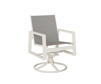 Vida Padded Sling Swivel Rocker Dining Chair