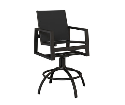 Vida Padded Sling Swivel Bar Chair