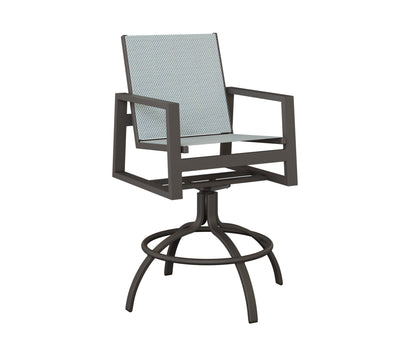 Vida Padded Sling Swivel Bar Chair