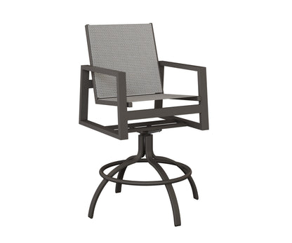 Vida Padded Sling Swivel Bar Chair