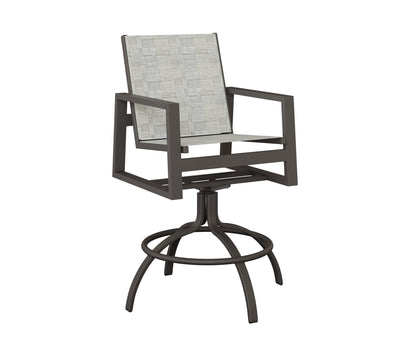Vida Padded Sling Swivel Bar Chair