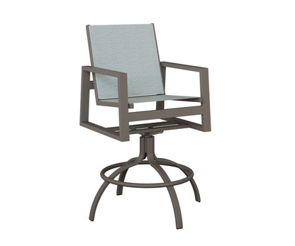 Vida Padded Sling Swivel Bar Chair