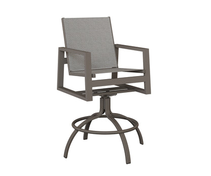 Vida Padded Sling Swivel Bar Chair