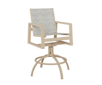 Vida Padded Sling Swivel Bar Chair