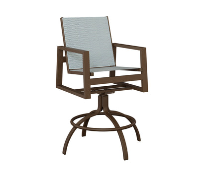 Vida Padded Sling Swivel Bar Chair
