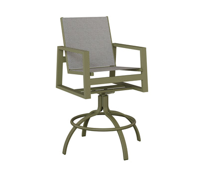 Vida Padded Sling Swivel Bar Chair