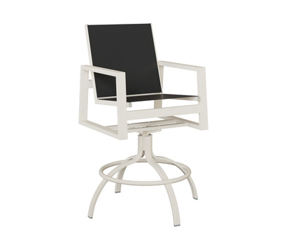 Vida Padded Sling Swivel Bar Chair