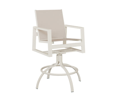 Vida Padded Sling Swivel Bar Chair