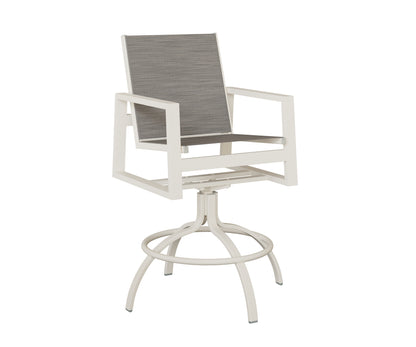 Vida Padded Sling Swivel Bar Chair