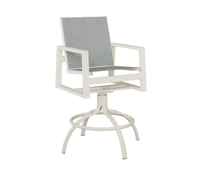 Vida Padded Sling Swivel Bar Chair