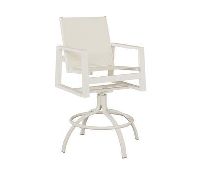 Vida Padded Sling Swivel Bar Chair