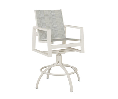 Vida Padded Sling Swivel Bar Chair
