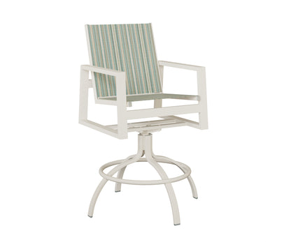 Vida Padded Sling Swivel Bar Chair