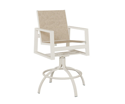 Vida Padded Sling Swivel Bar Chair