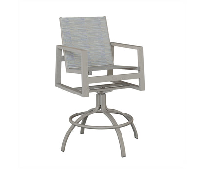 Vida Padded Sling Swivel Bar Chair