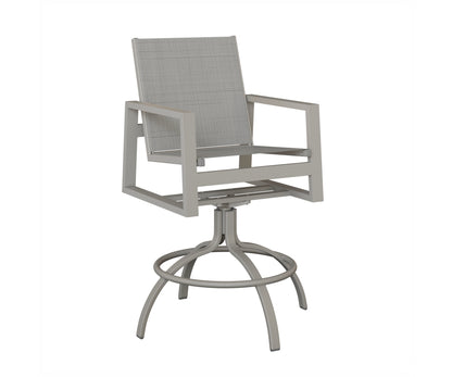 Vida Padded Sling Swivel Bar Chair