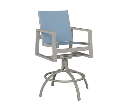 Vida Padded Sling Swivel Bar Chair