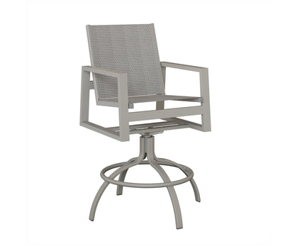 Vida Padded Sling Swivel Bar Chair