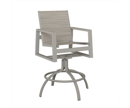 Vida Padded Sling Swivel Bar Chair