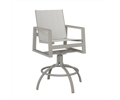 Vida Padded Sling Swivel Bar Chair