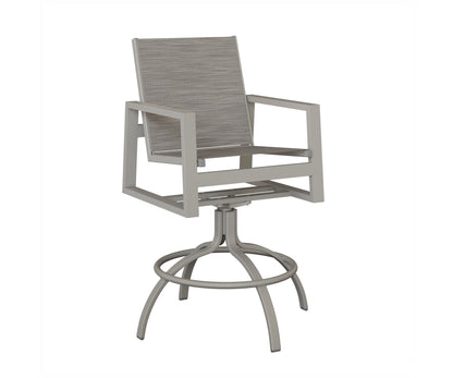 Vida Padded Sling Swivel Bar Chair