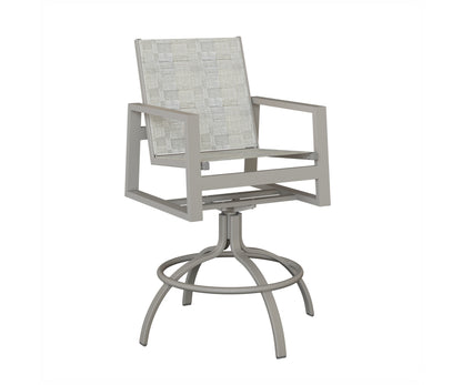 Vida Padded Sling Swivel Bar Chair