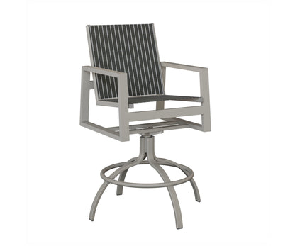 Vida Padded Sling Swivel Bar Chair