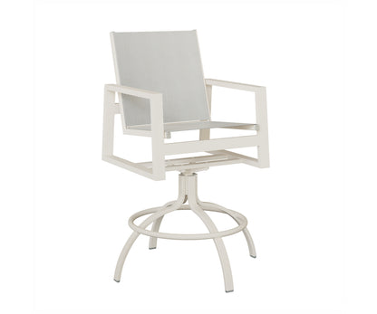 Vida Padded Sling Swivel Bar Chair