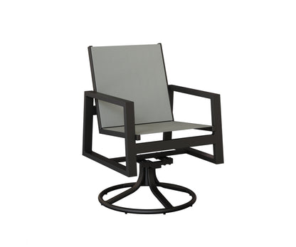 Vida Padded Sling Swivel Rocker Dining Chair