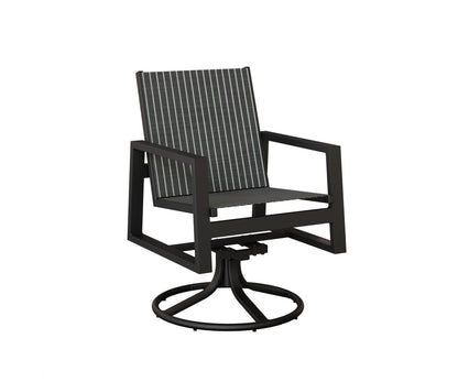 Vida Padded Sling Swivel Rocker Dining Chair
