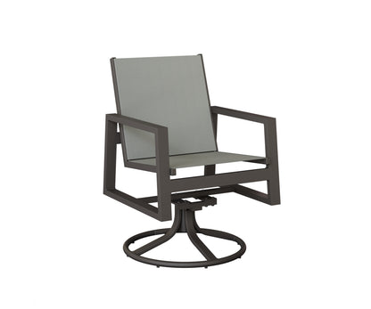 Vida Padded Sling Swivel Rocker Dining Chair