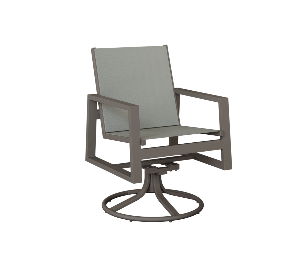 Vida Padded Sling Swivel Rocker Dining Chair