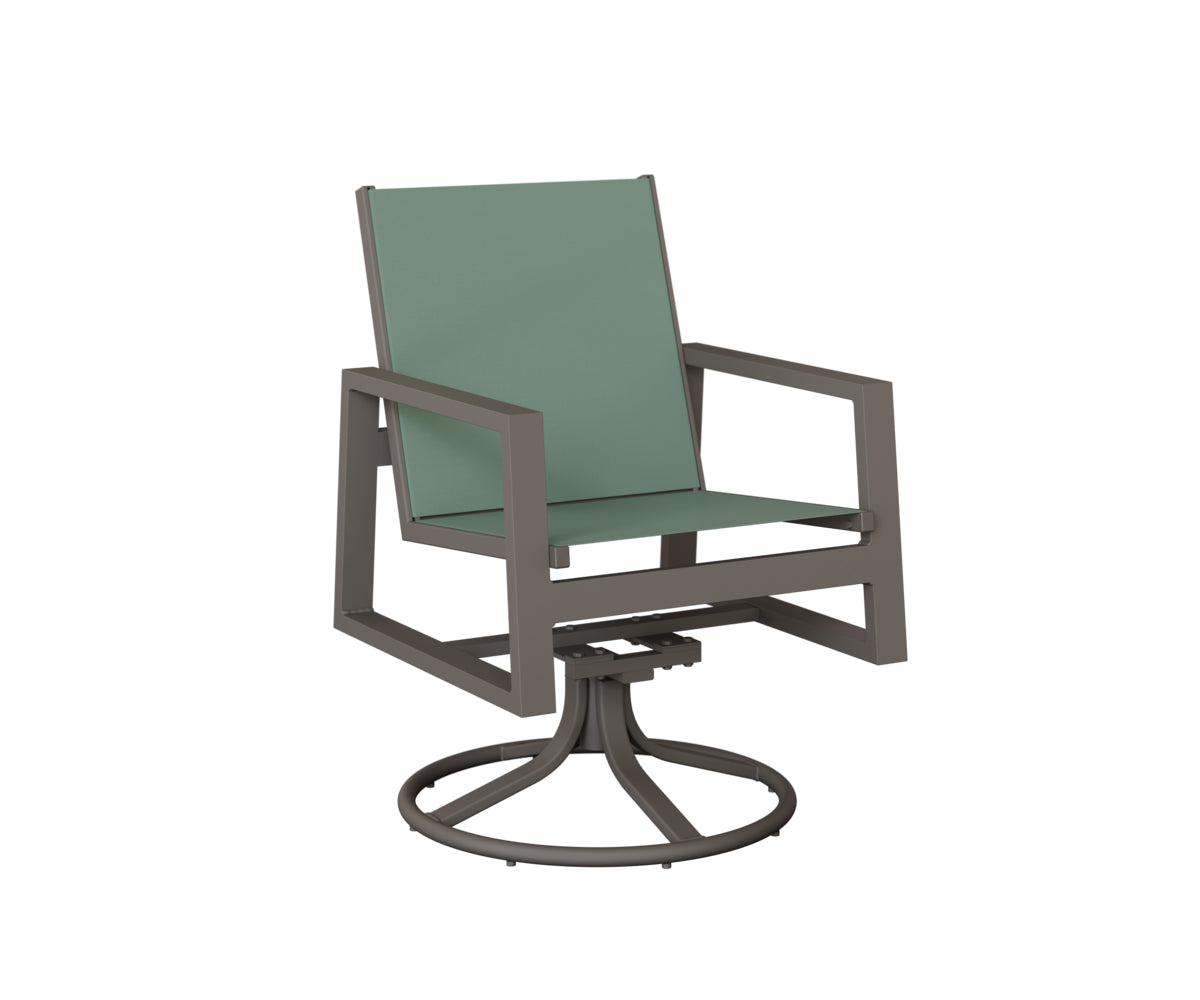 Vida Padded Sling Swivel Rocker Dining Chair