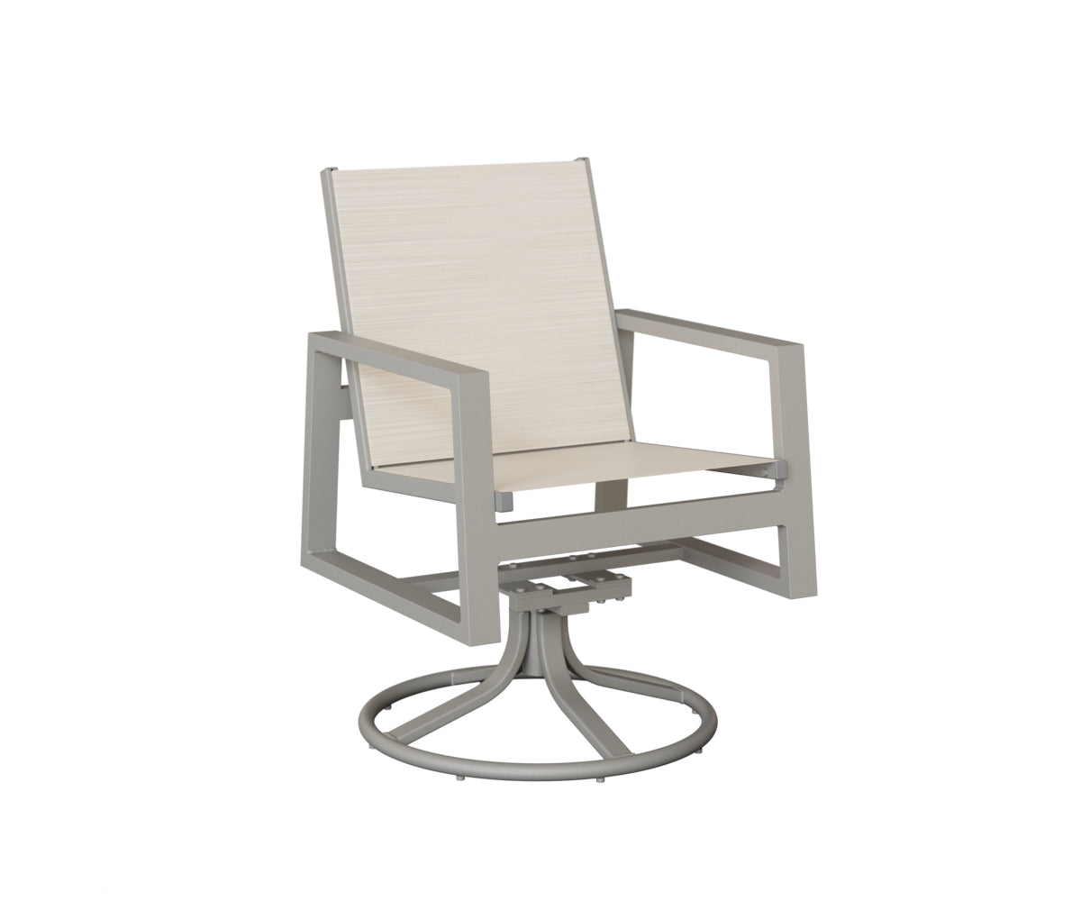 Vida Padded Sling Swivel Rocker Dining Chair