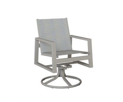 Vida Padded Sling Swivel Rocker Dining Chair
