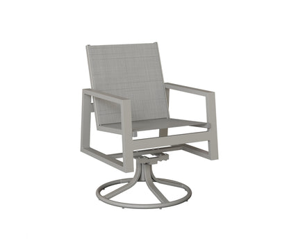 Vida Padded Sling Swivel Rocker Dining Chair