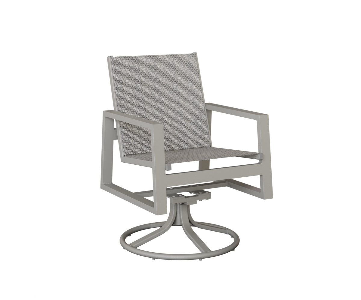 Vida Padded Sling Swivel Rocker Dining Chair